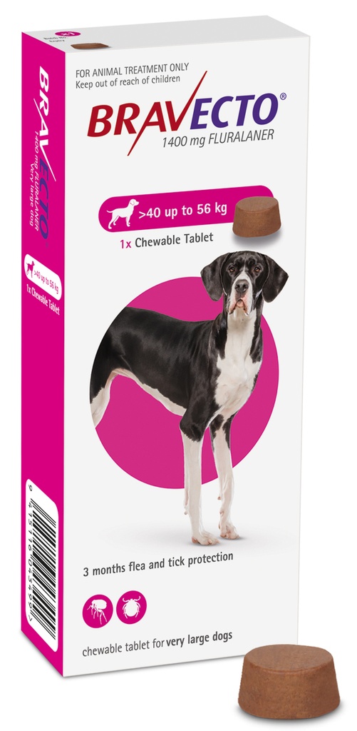 Bravecto Dog 40kg - 56kg 1400mg