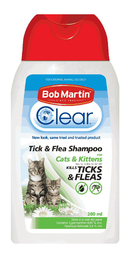 BOB MARTIN TICK & FLEA SHAMPOO CAT 200ML