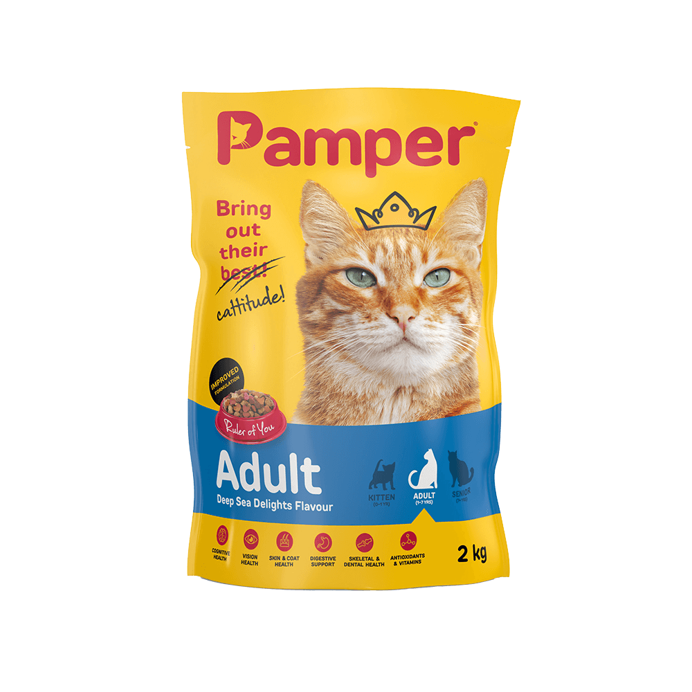 Pamper Deep Sea Delights Adult Dry Cat Food 2kg