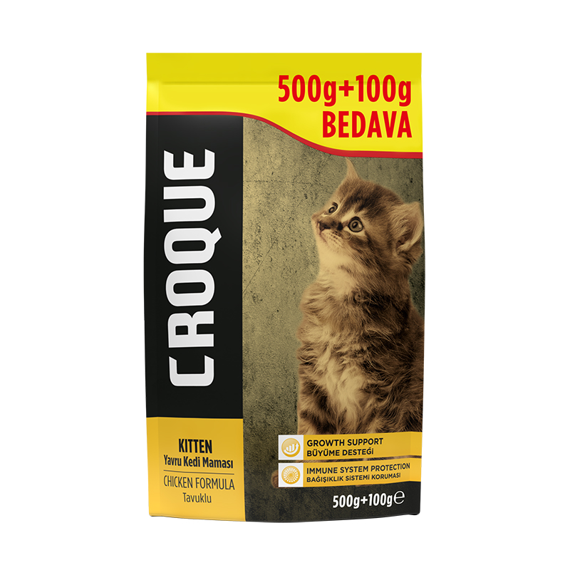 CROQUE KITTEN FOOD CHICKEN FLAVOR 1.5KG