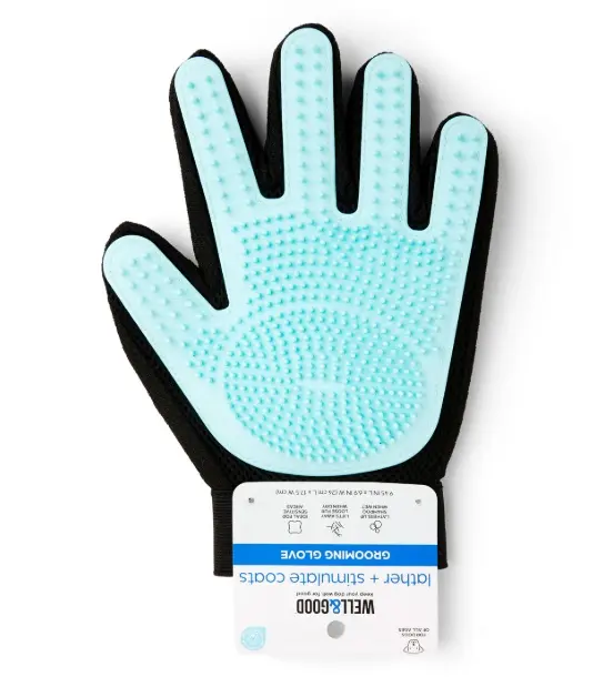 PET GROOMING GLOVE - BLUE (92610)