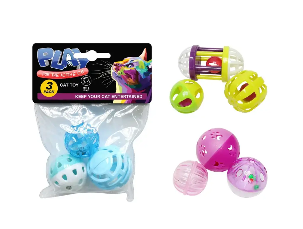 CAT TOY FUN MIX 4ASST 3PK