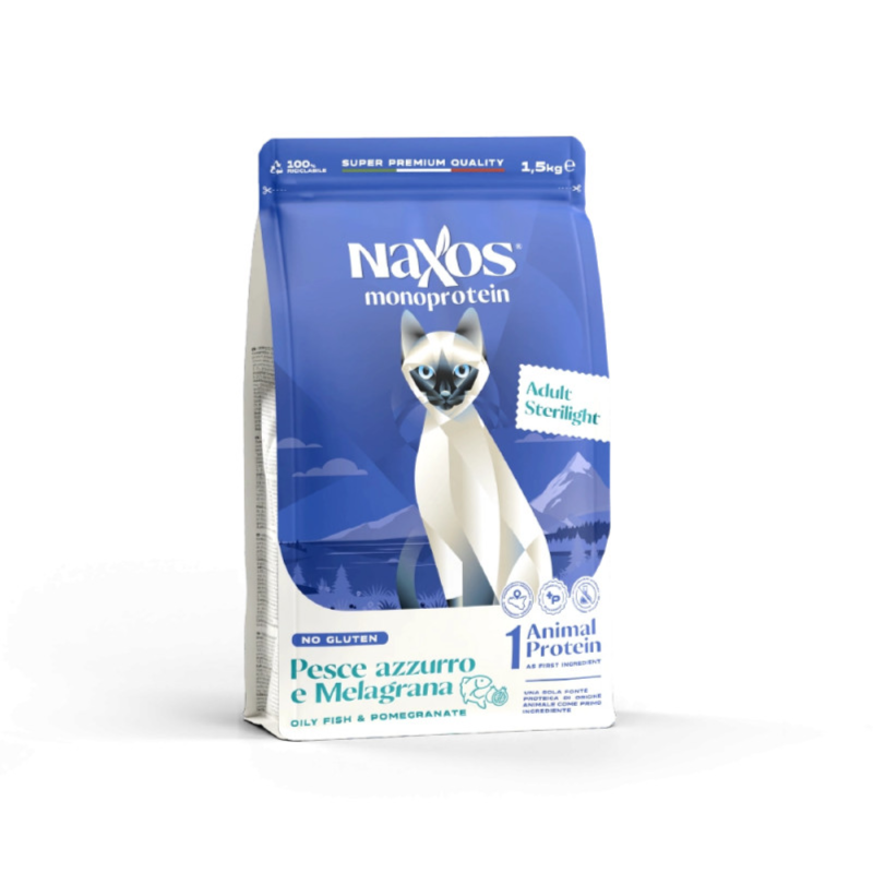 NAXOS Cat Adult Sterilight Oily Fish & Pomegranate 1.5 KG