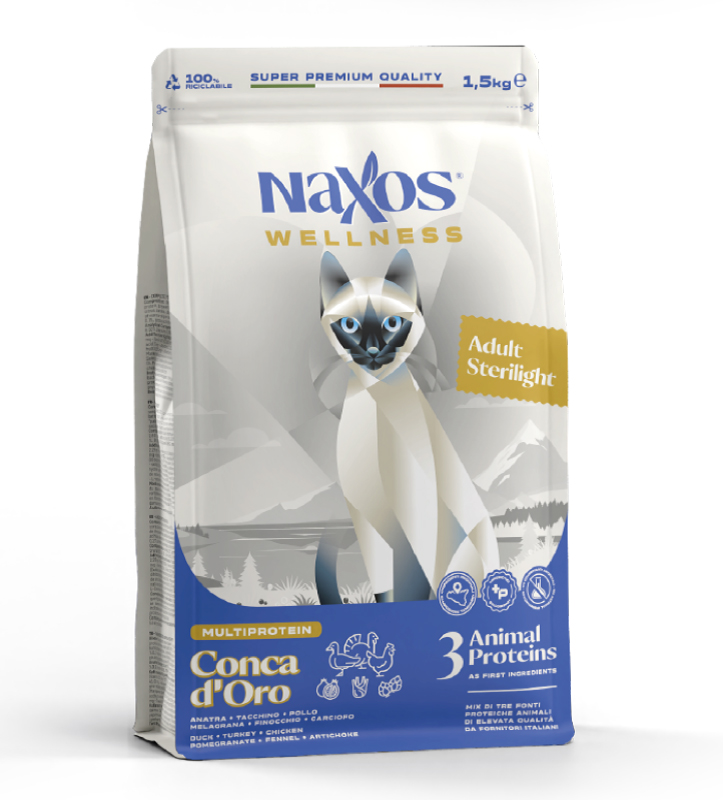 NAXOS Cat Sterilight Duck Chicken & Turkey 1.5 KG