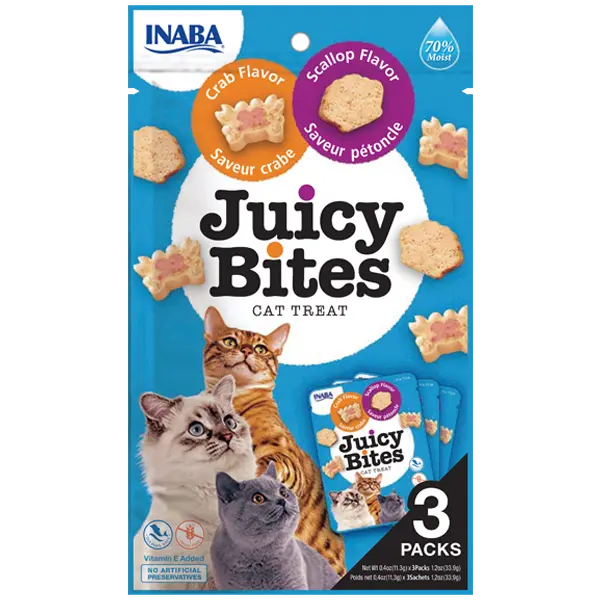 INABA CAT JUICY BITES (SCALLOP & CRAB) 