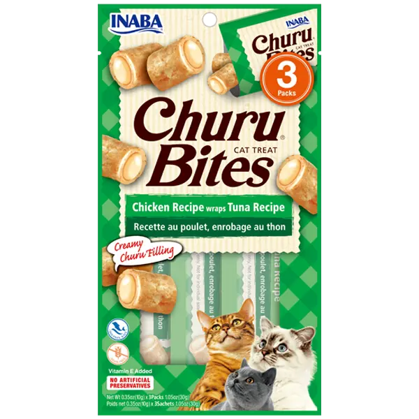 INABA CAT CHURU BITES (CHICKEN TUNA RECIPE WRAPS)