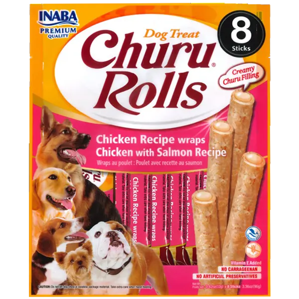 INABA DOG CHURU ROLLS CHICKEN SALMON RECIPE 