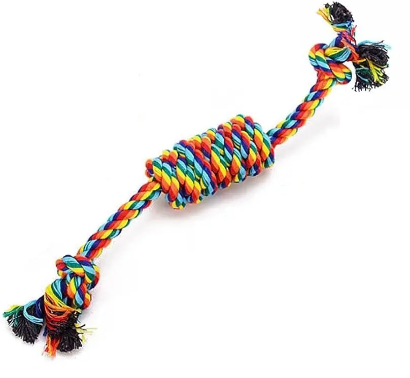 Stripped Cotton Fetch Rope 25cm