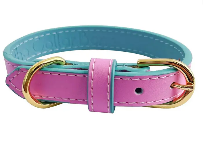 PUPPY LEATHER COLLAR WITH NAME PLATE