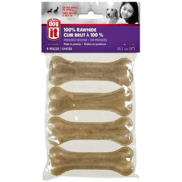 RAWHIDE COMPRESSED BONE (10CM X 4)