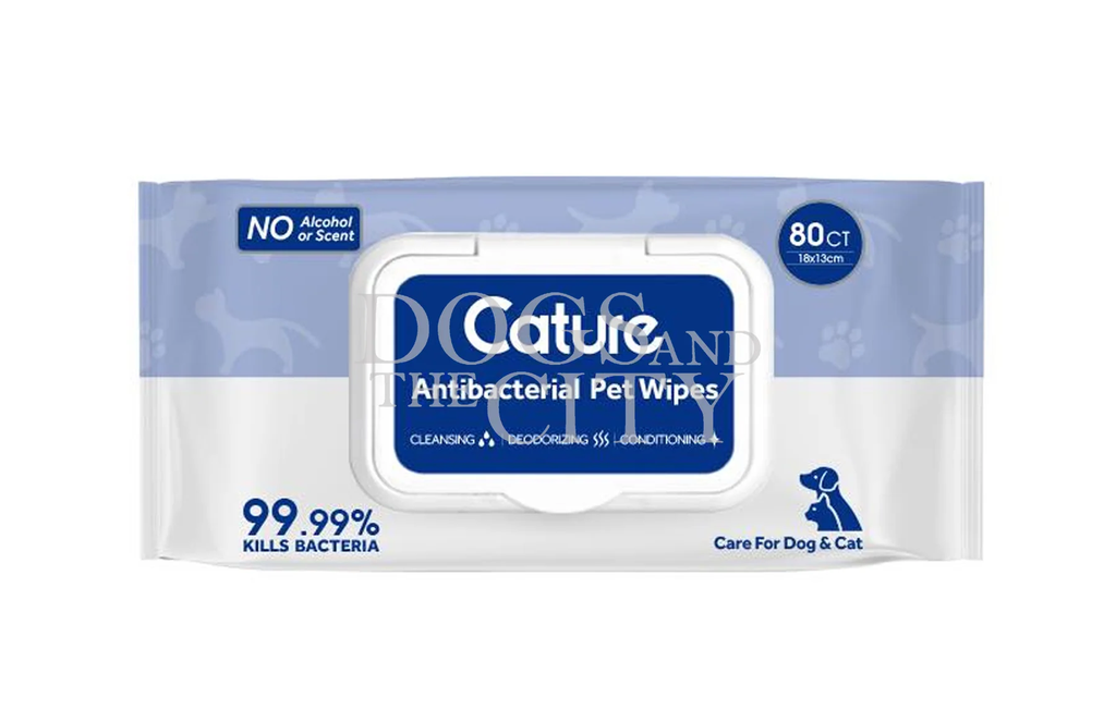 Cature Antibacterial Pet Wipes 80pcs