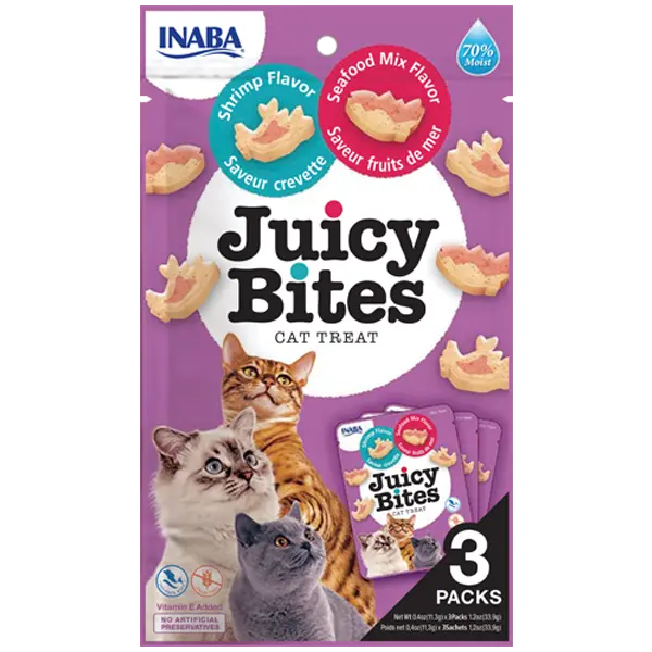 INABA CAT JUICY BITES (SHRIMP & SEAFOOD) 