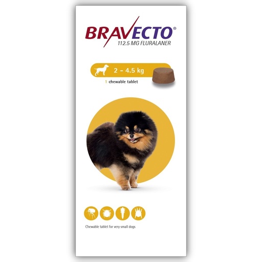 Bravecto Dog 2kg - 4.5kg