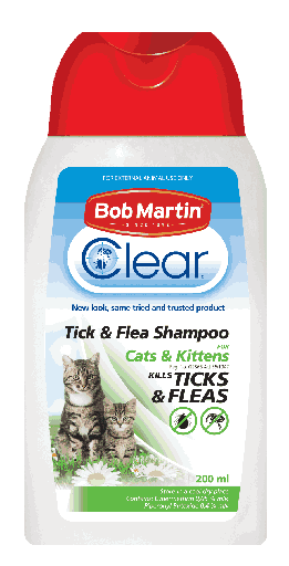 BOB MARTIN TICK & FLEA SHAMPOO CAT 200ML